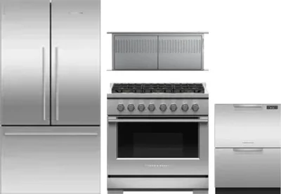4 Piece Package Includes Refrigerator, Range, Hood And Dishwasher